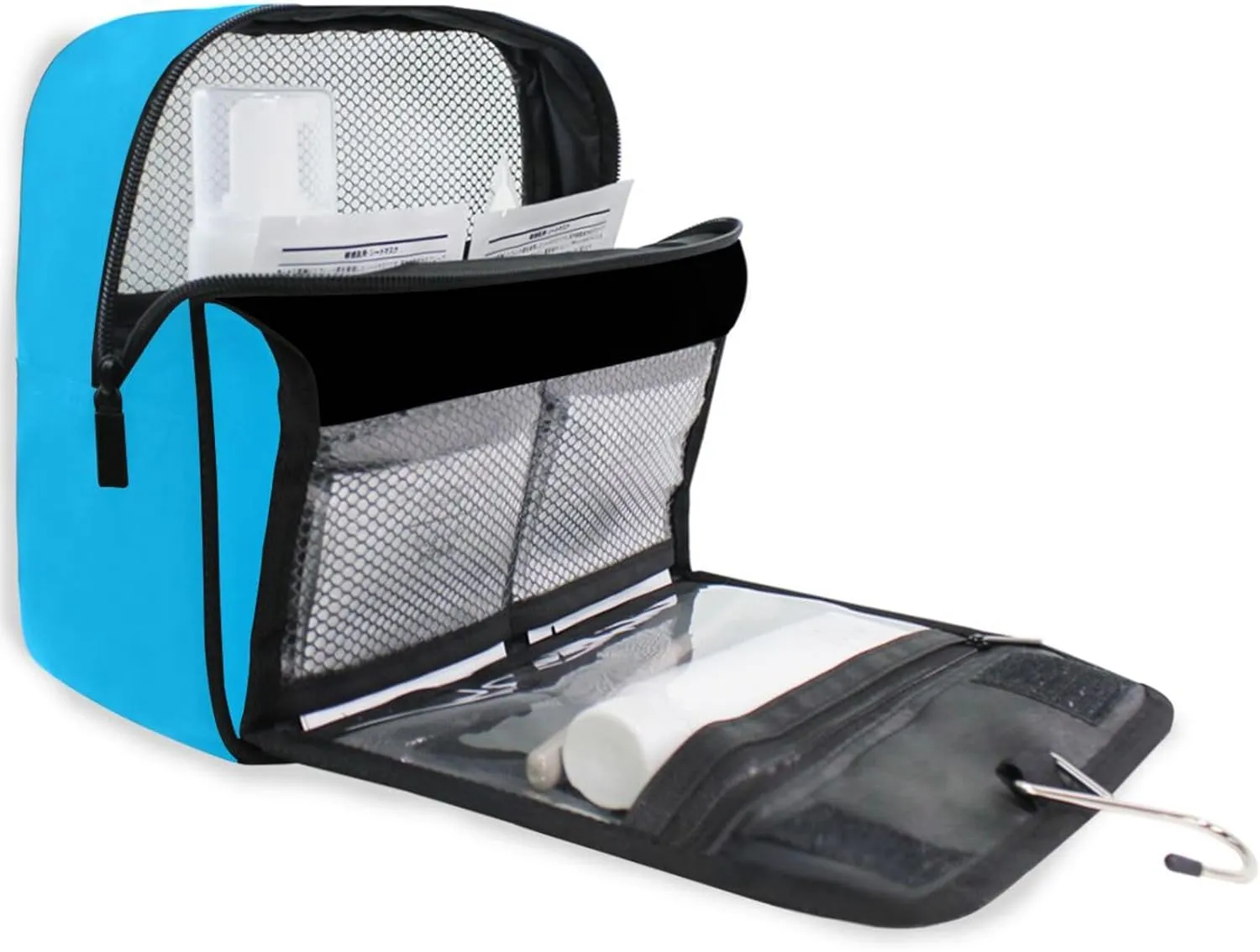 ODAWA Toiletry Bags Deep Sky Blue Cosmetic Bag Bathroom Storage Bag Women's Makeup Organizer Cosmetic Bags