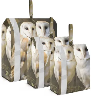 Owl Compression Packing Cubes, 3pcs Compressible Expandable Travel Packing Organizer, Travel Cubes for Suitcase Carry On