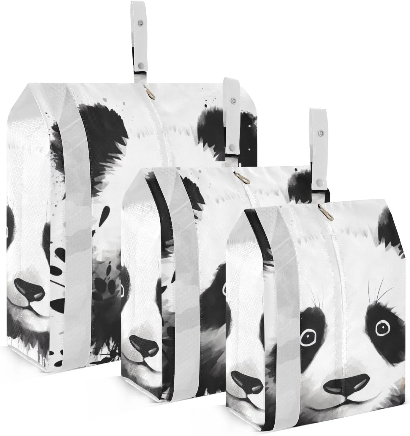 Panda Compression Packing Cubes, 3pcs Compressible Expandable Travel Packing Organizer, Travel Cubes for Suitcase Carry On