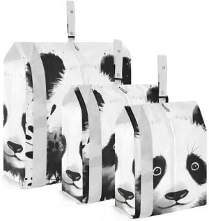Panda Compression Packing Cubes, 3pcs Compressible Expandable Travel Packing Organizer, Travel Cubes for Suitcase Carry On