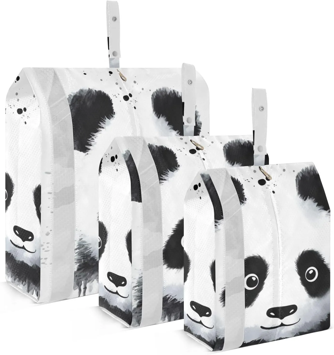 Panda Compression Packing Cubes, 3pcs Compressible Expandable Travel Packing Organizer, Travel Cubes for Suitcase Carry On