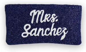Personalized Evening Clutch Bag - Handcrafted Seed Bead Purse - Custom Initials Party Clutch Bags for Women