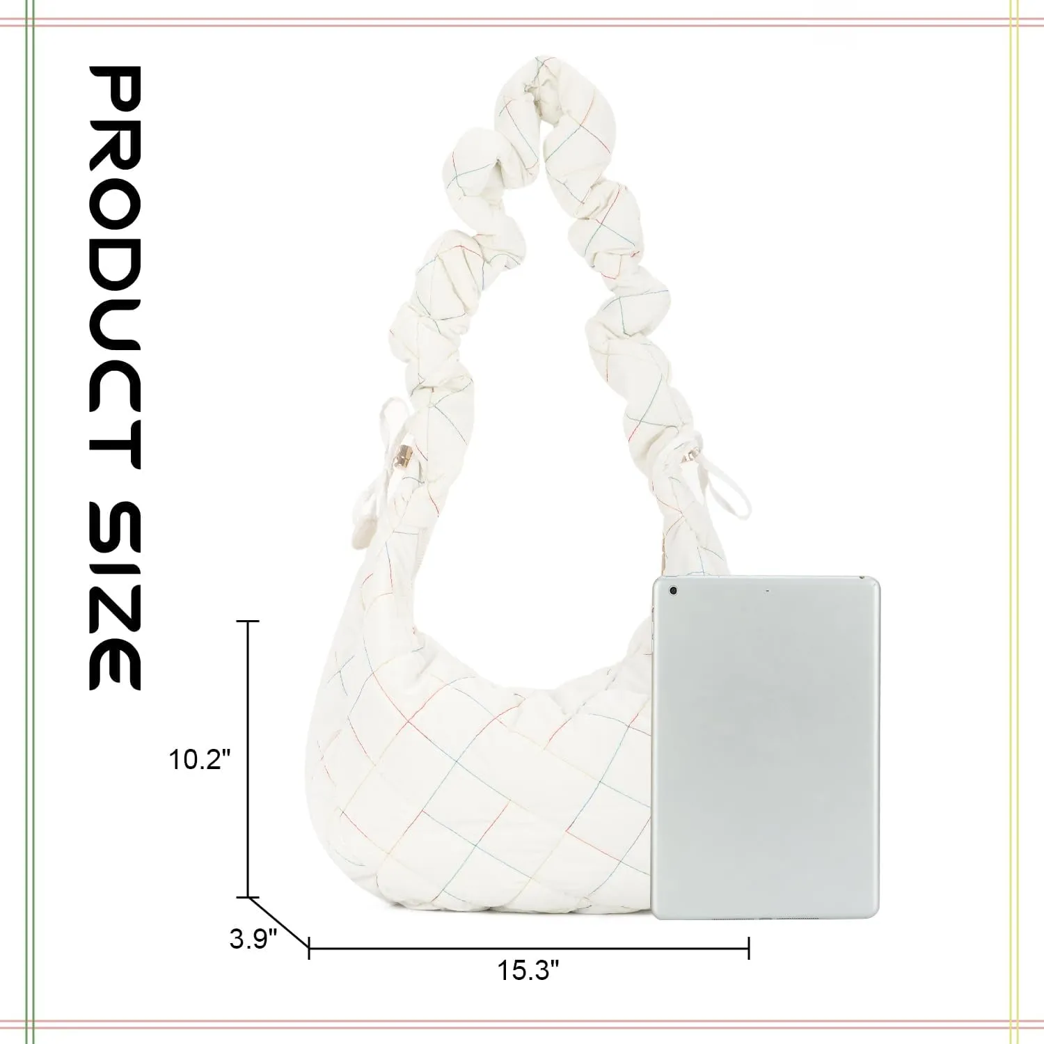 Puffer Tote Bag for Women Quilted Totes Puffy Crossbody Bag Lightweight Carryall Hobo Bag