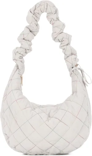 Puffer Tote Bag for Women Quilted Totes Puffy Crossbody Bag Lightweight Carryall Hobo Bag