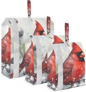 Red Bird Compression Packing Cubes, 3pcs Compressible Expandable Travel Packing Organizer, Travel Cubes for Suitcase Carry On