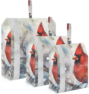 Red Bird Compression Packing Cubes, 3pcs Compressible Expandable Travel Packing Organizer, Travel Cubes for Suitcase Carry On