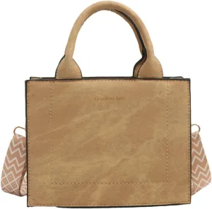 Retro Shoulder Bag for Women Vegan Leather Crossbody Purse Small Square Totes Guitar Strap Handbag Satchel