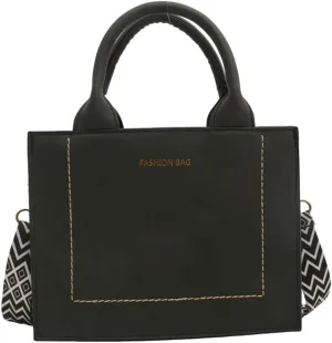 Retro Shoulder Bag for Women Vegan Leather Crossbody Purse Small Square Totes Guitar Strap Handbag Satchel