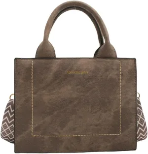 Retro Shoulder Bag for Women Vegan Leather Crossbody Purse Small Square Totes Guitar Strap Handbag Satchel