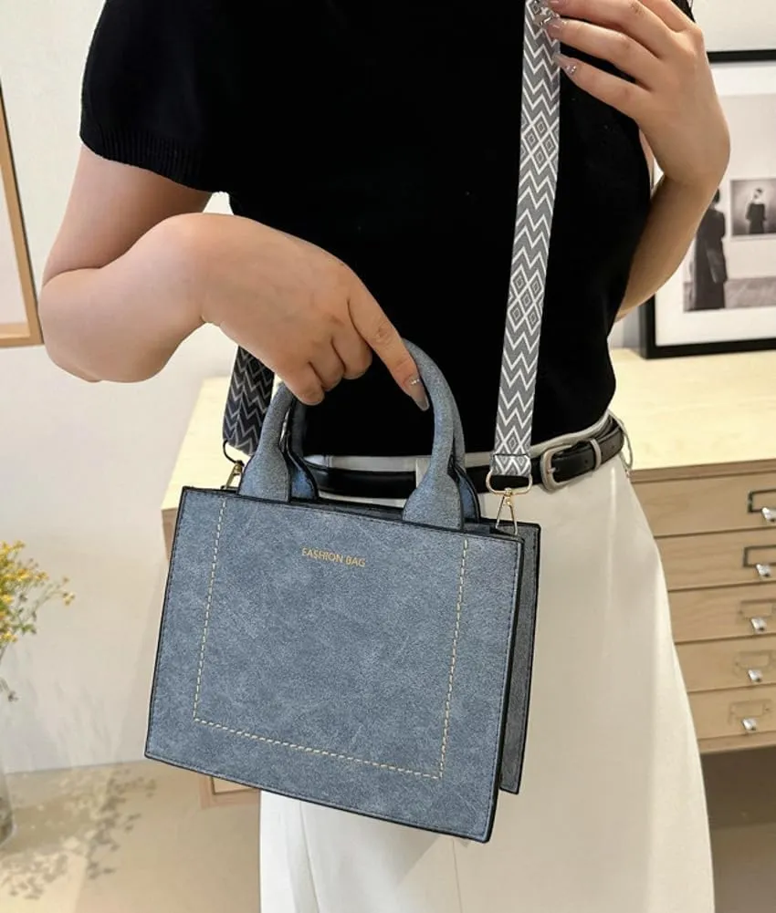 Retro Shoulder Bag for Women Vegan Leather Crossbody Purse Small Square Totes Guitar Strap Handbag Satchel