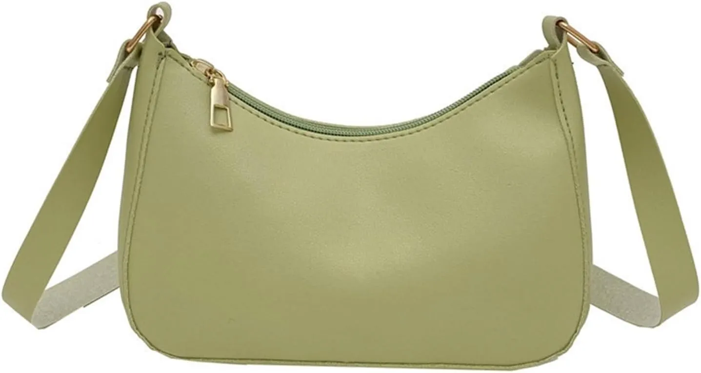 Retro Solid Color PU Leather Shoulder Underarm Bag Women's Fashion Handbags Casual Hobos Purses and Handbag Ladies Hand Bags