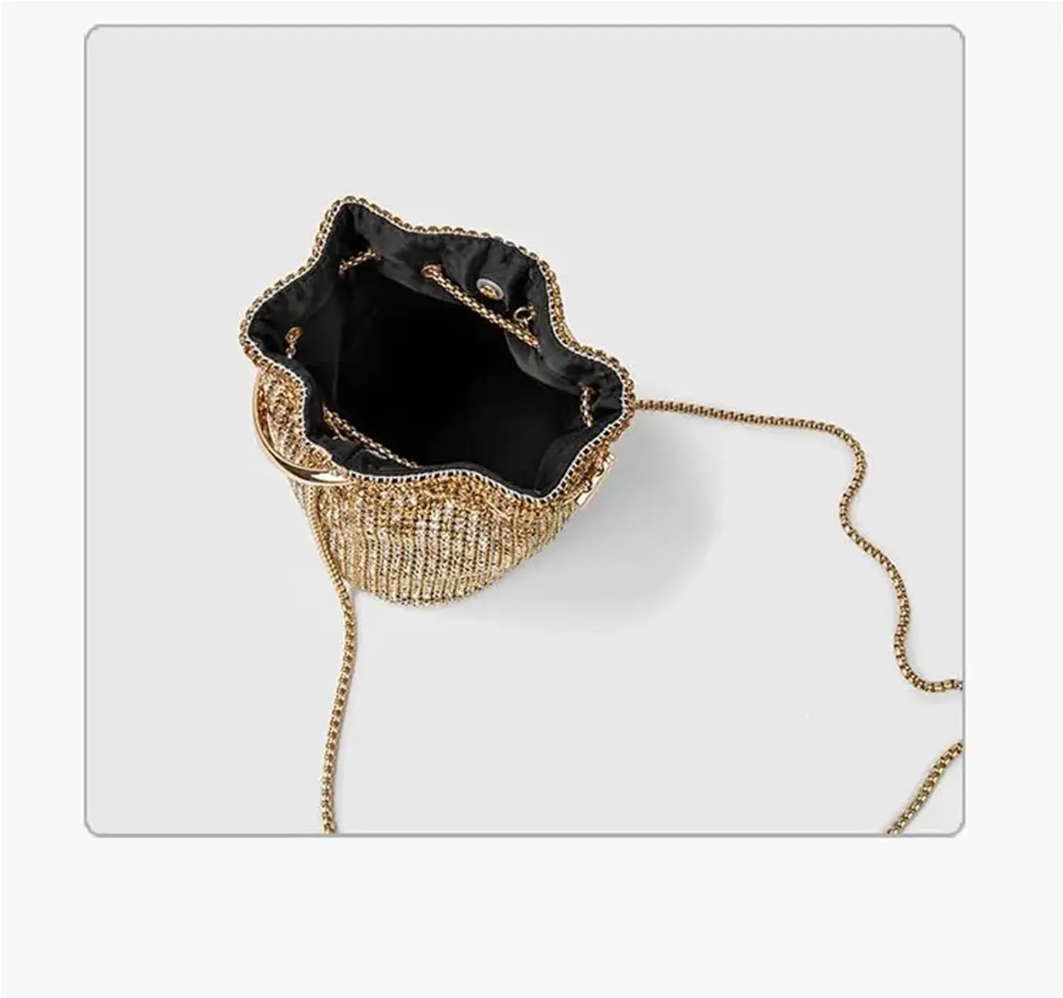 Rhinestone Bags Diamond Bucket Bag For Women Rhinestones Bling Shoulder Bags FashionTote Handbag Purse Crossbody Bag