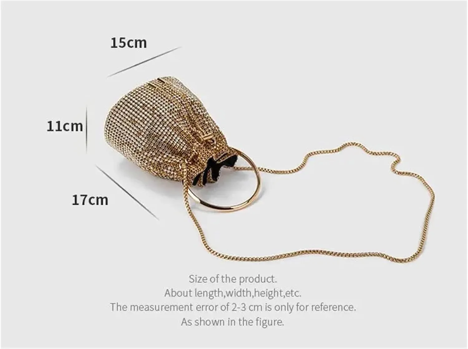 Rhinestone Bags Diamond Bucket Bag For Women Rhinestones Bling Shoulder Bags FashionTote Handbag Purse Crossbody Bag