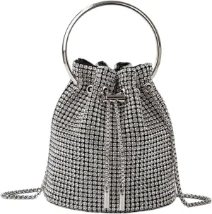Rhinestone Bags Diamond Bucket Bag For Women Rhinestones Bling Shoulder Bags FashionTote Handbag Purse Crossbody Bag
