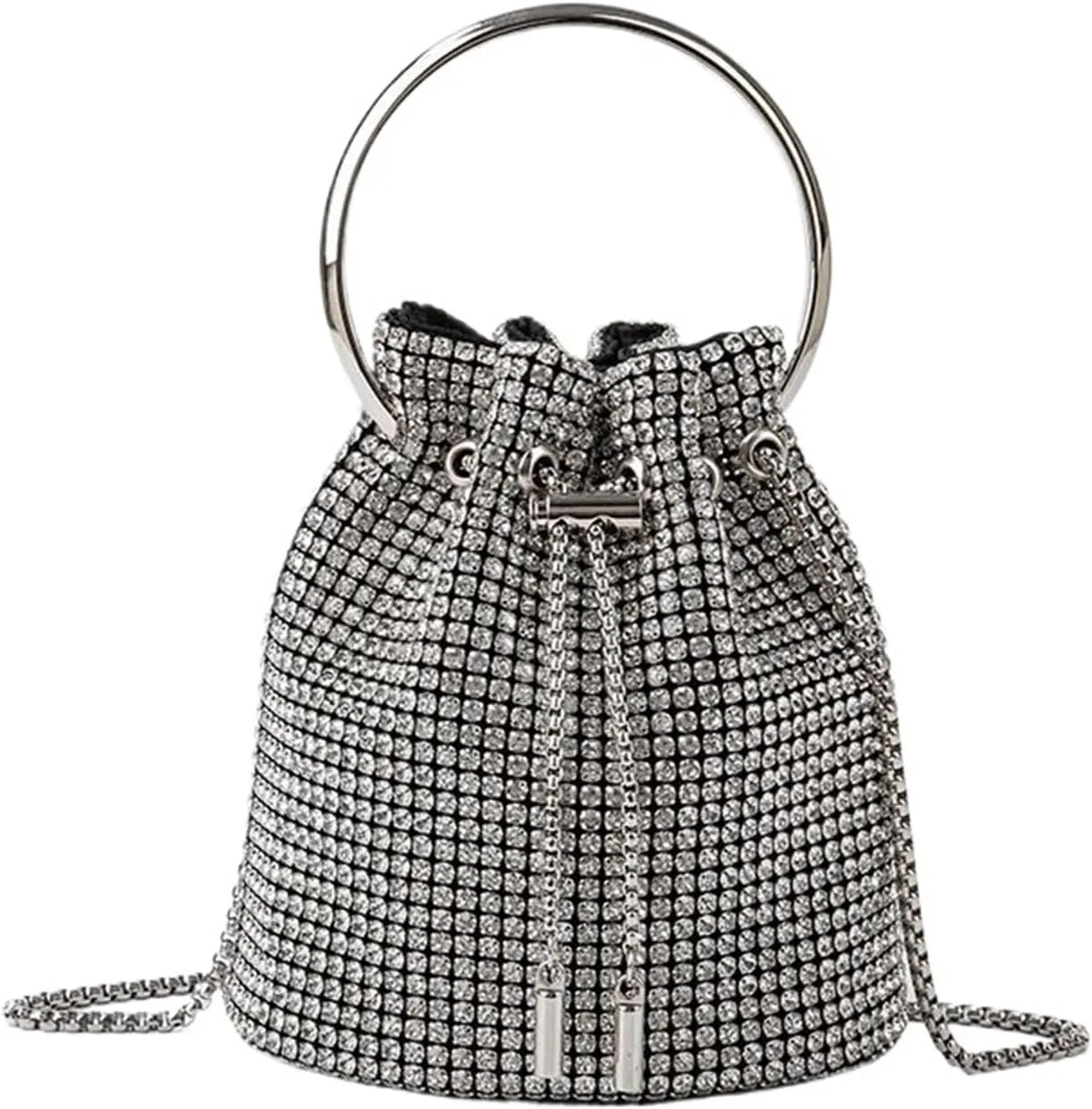 Rhinestone Bags Diamond Bucket Bag For Women Rhinestones Bling Shoulder Bags FashionTote Handbag Purse Crossbody Bag
