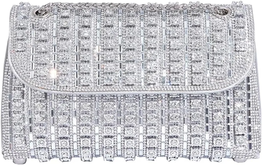 Rhinestone Bags SRhinestone Women Chain Bag Casual Crossbody Bag Shoulder Party Clutch Bag
