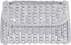 Rhinestone Bags SRhinestone Women Chain Bag Casual Crossbody Bag Shoulder Party Clutch Bag