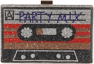 Rhinestone Bags Women's Rhinestone Wedding Clutch Bag Cassette Tape Evening Bag Party Money Purses