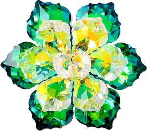 Rhinestone Sunflower Brooch Pin for Women Red Black Purple Large Flower Brooch Snowflake Brooch Marquise Wreath Brooches Jewelry