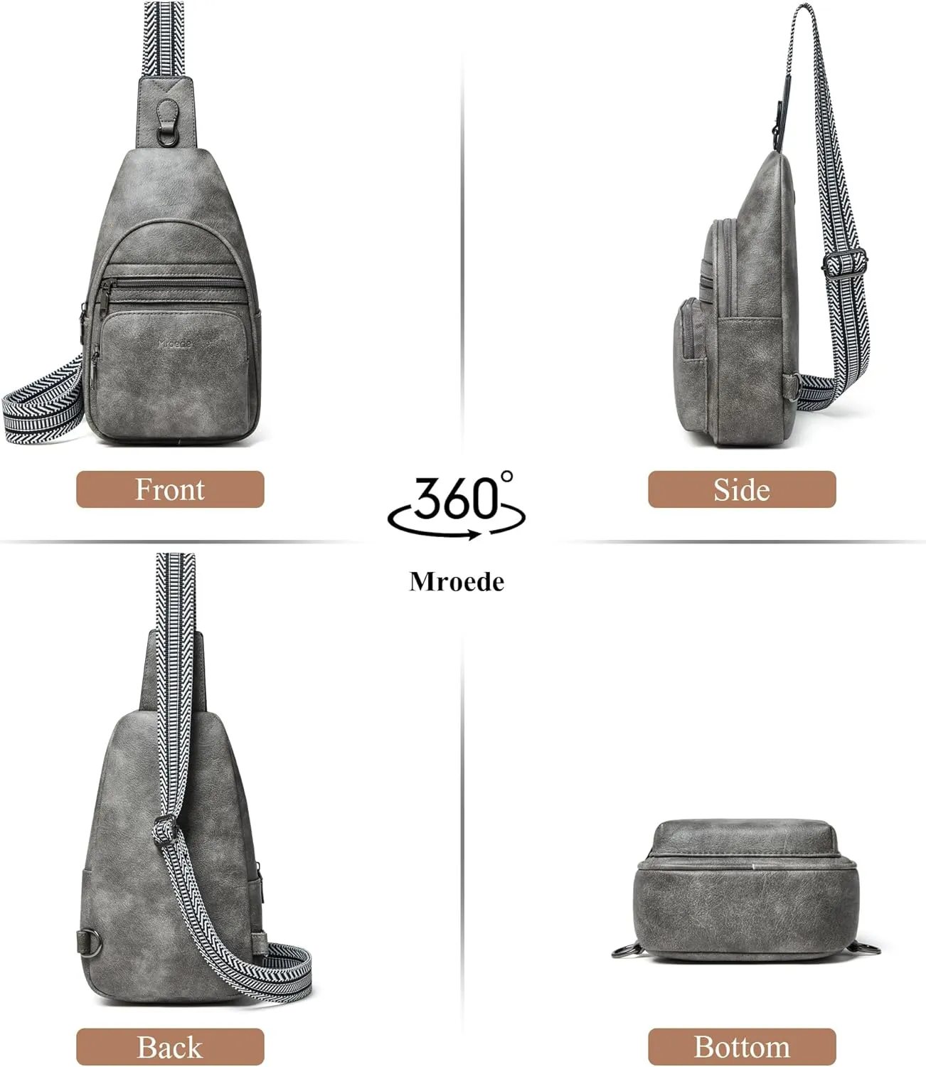 Sling Bag Crossbody Bags for Women Fanny Packs Purse Backpack Casual Daypacks for Travel Work Shopping