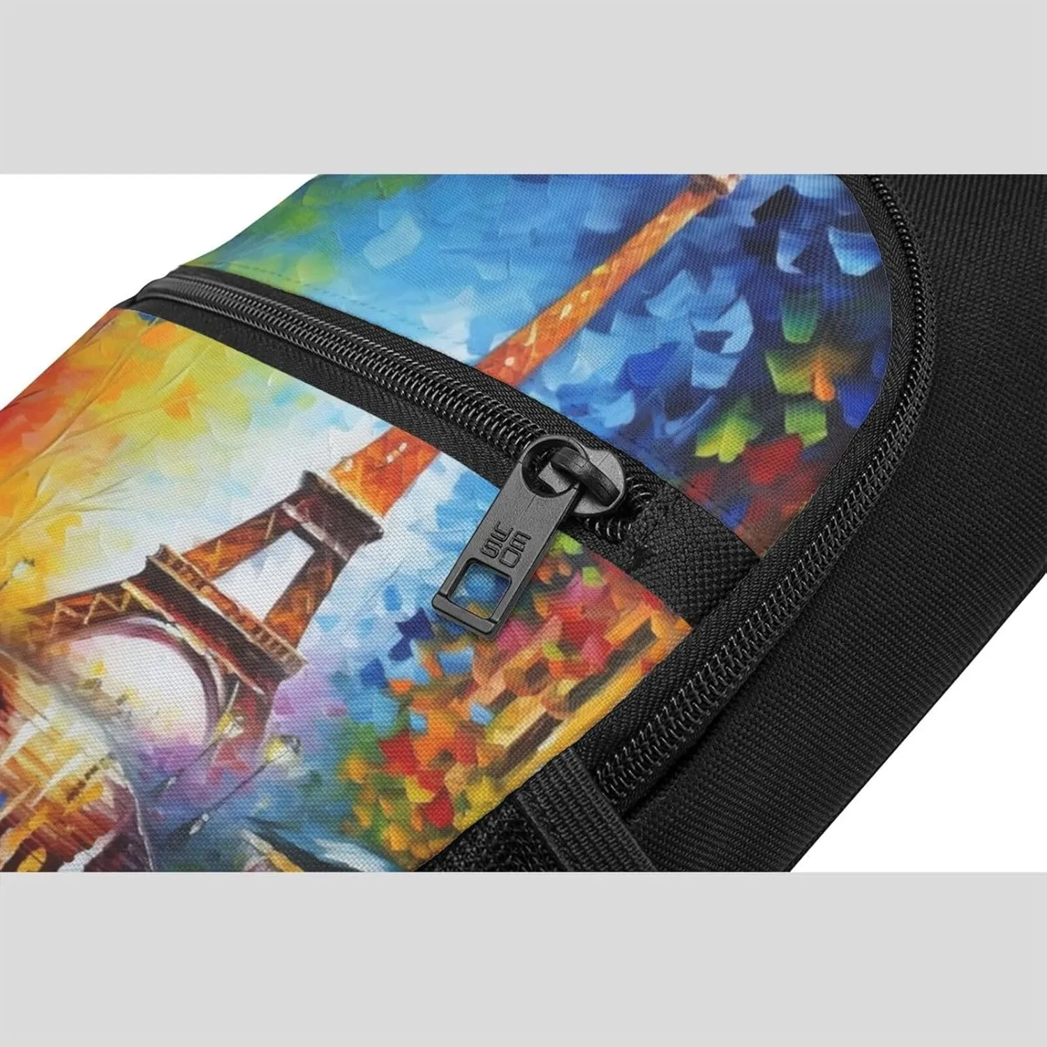 Sling bag for Women Men Trendy Sling Bakpack Casual Chest Bag Paris Eiffel Painting Fanny Pack for Travel Hiking