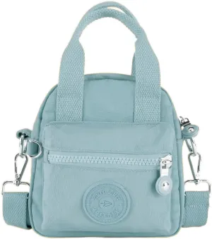 Small Tote Bag with Zipper, Women Waterproof Mini Crossbody Handbags Shoulder Bag Ladies Casual Satchel