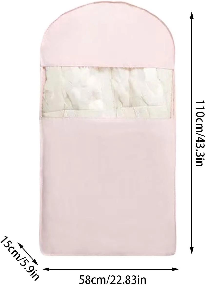 Space Saving Garment Bags For Hanging Clothes With Self Compression Zipper, Closet Organizers For Home Textile Organizing, Dust Cover Clothes Bags For Down Coat (B-M)