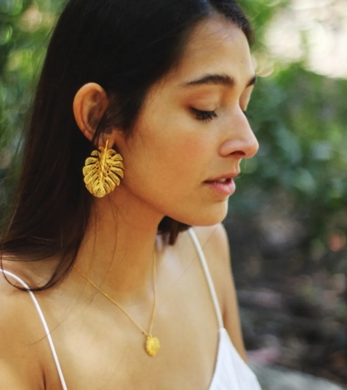 Statement Leaf Silver Filigree Earrings