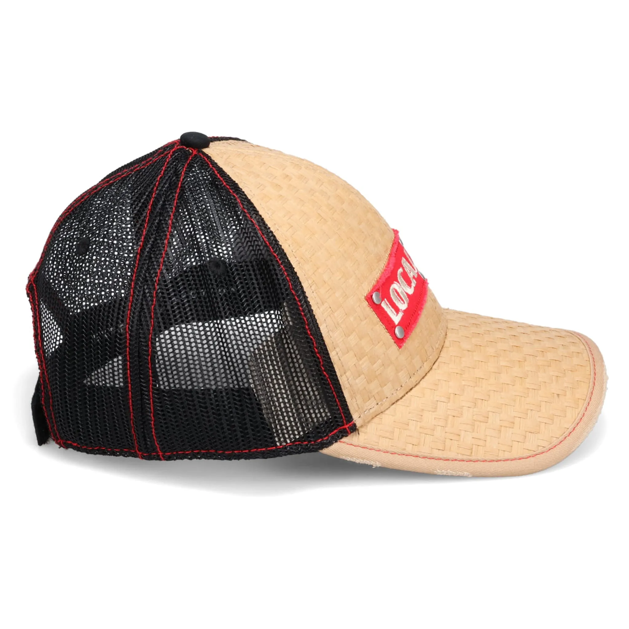 STRAW CAP / BEIGE/BLACK