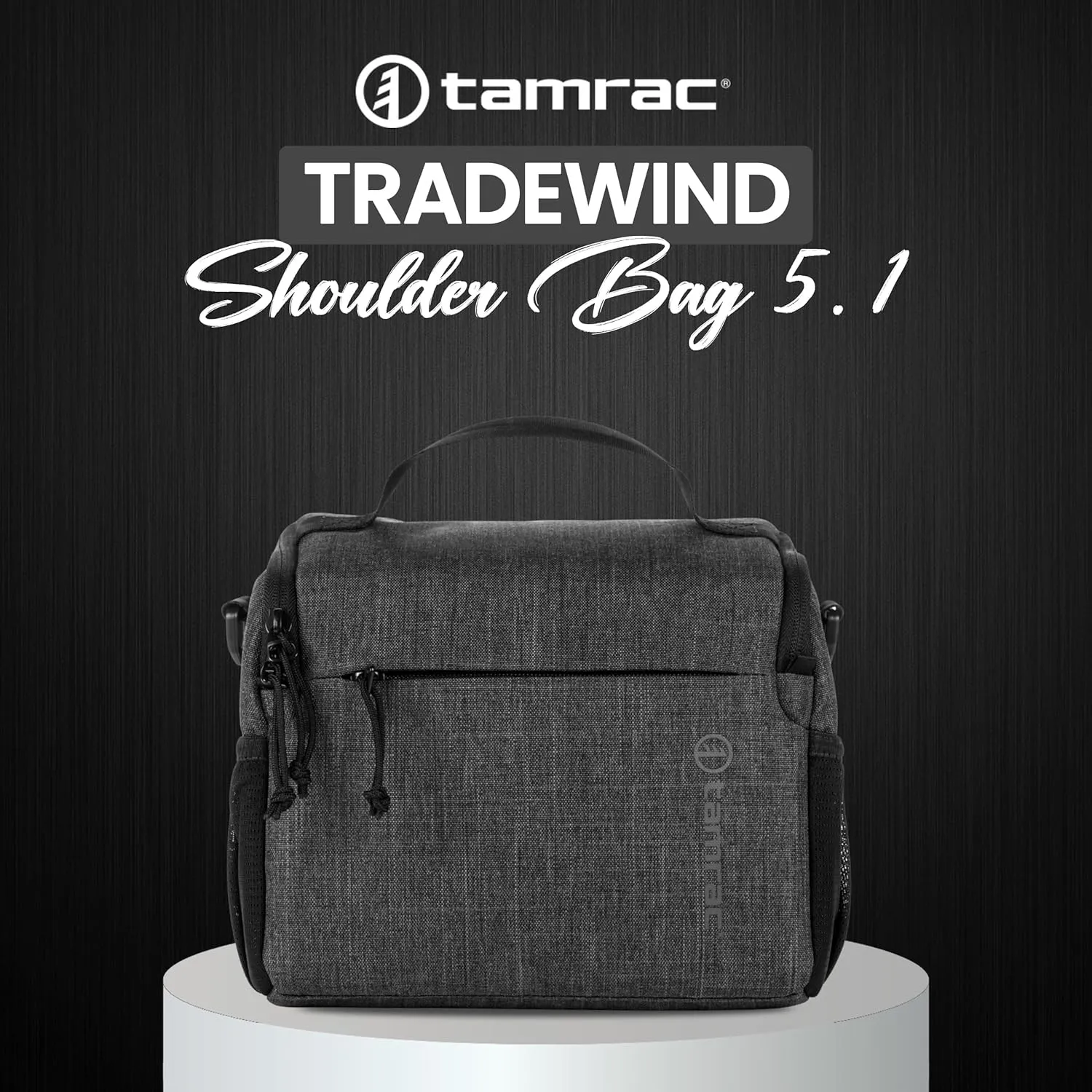 Tamrac Tradewind 5.1 Camera Bag for Photographers, Camera Case for Photography Accessories, Compact Camera Shoulder Bag for DSLR and Mirrorless Cameras, Crossbody Camera Bag for Women Men  Dark Grey