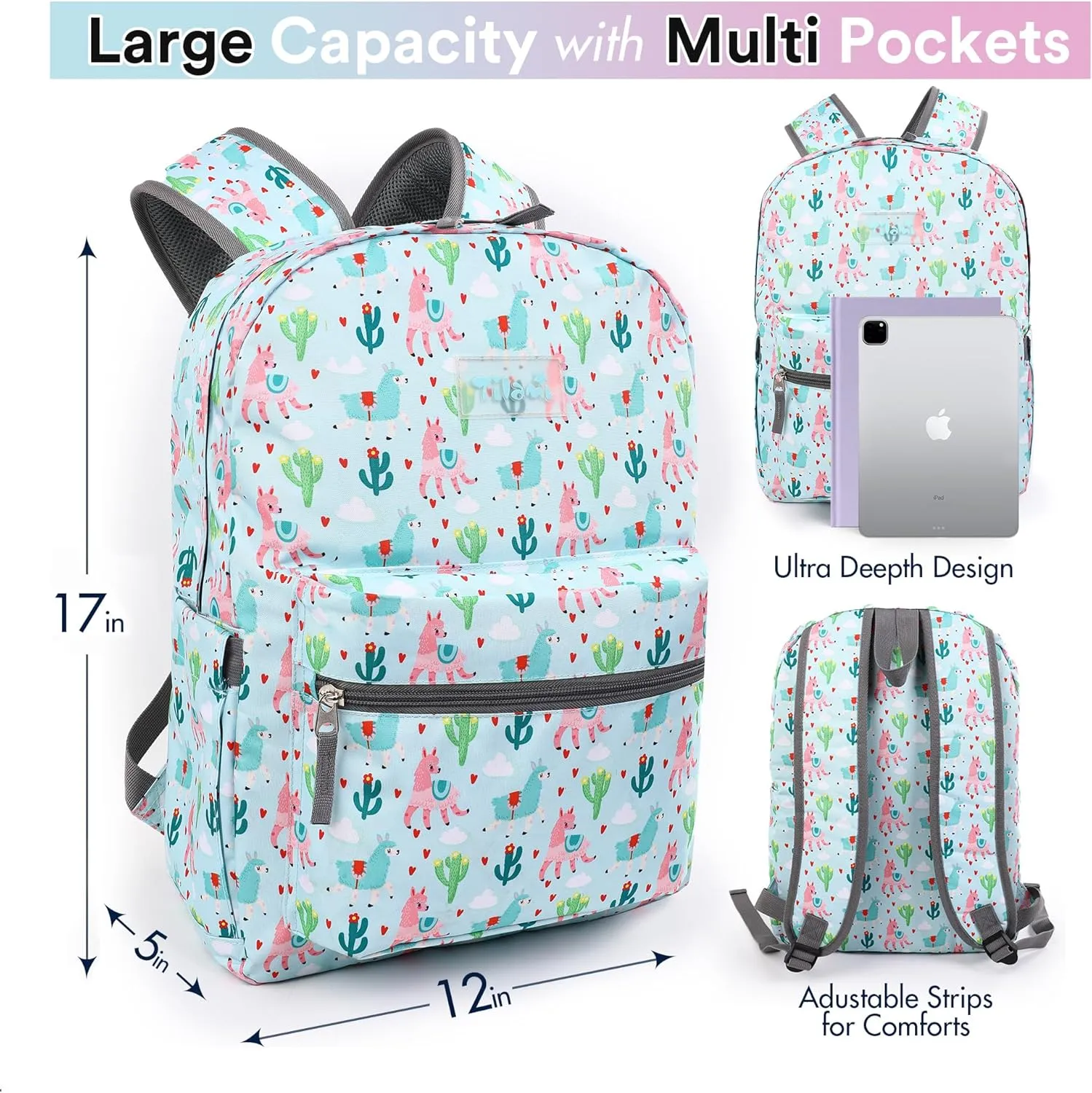 Tilami 20L Basic Backpack for Men and Women,17 inch Laptop Backpack for Travel,Alpaca Blue