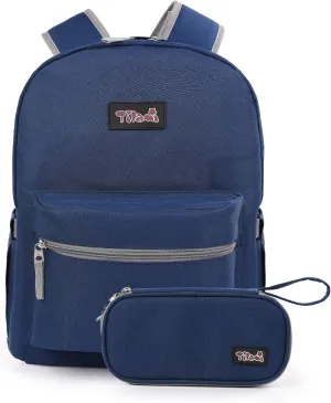 Tilami 20L Basic Backpack for Men and Women,17 inch Laptop Backpack for Travel,Blue