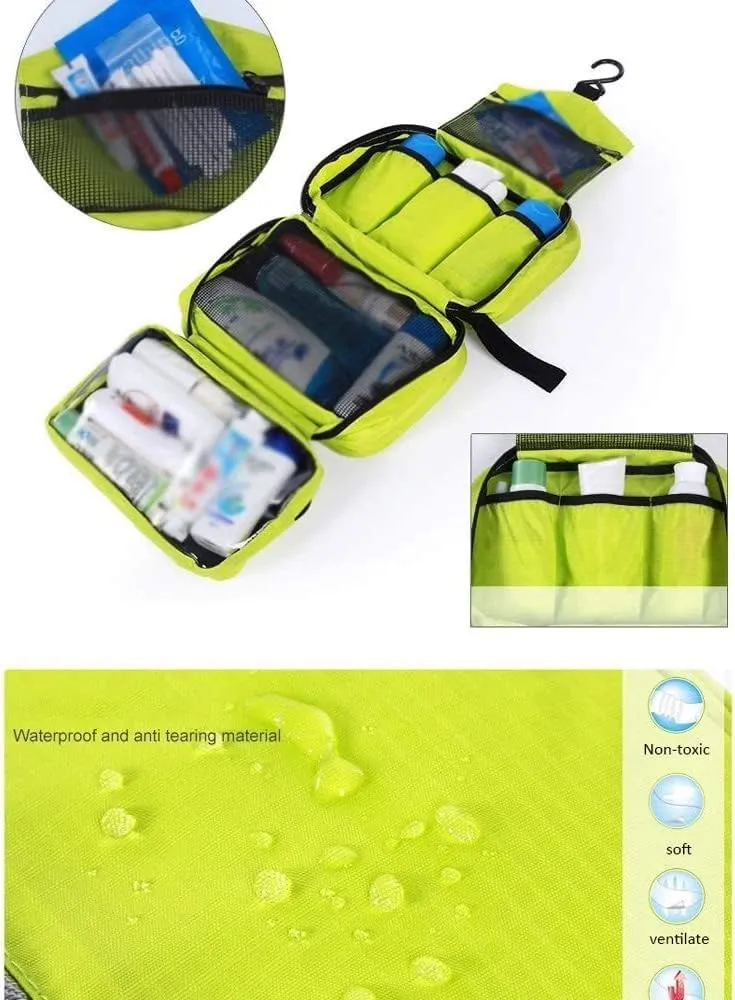 Toiletry Bags for Traveling,Toiletry Bag for Men & Women,Hanging Compact Hygiene Bag with 4 Compartments,Waterproof Bathroom Shower Bag(Blue)