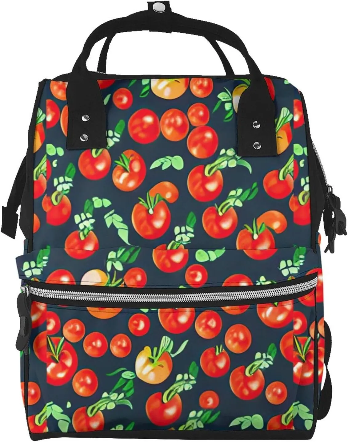 Tomatoes Diaper Bag Backpack Large Capacity Multifunction with Insulated Pockets Waterproof Baby Diaper Bags Baby Travel Essentials for Dads, Moms, Newborns