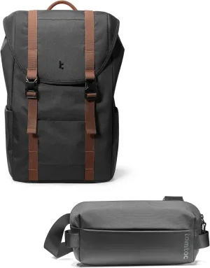 tomtoc Flap Laptop Backpack & Compact EDC Sling Bag