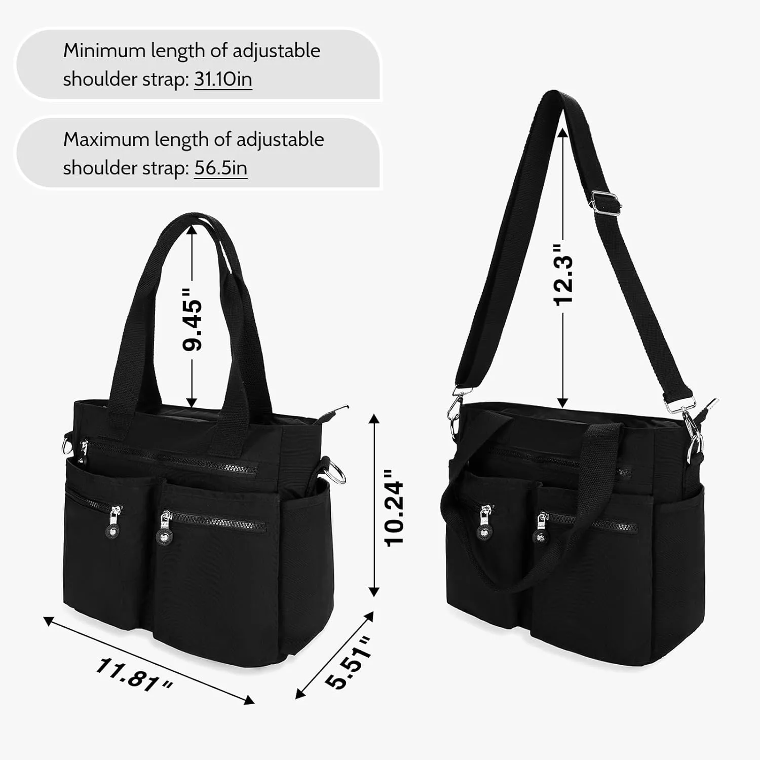 Tote Bag for Women Canvas Handbags for Woman Crossbody Bags with Multiple Pockets