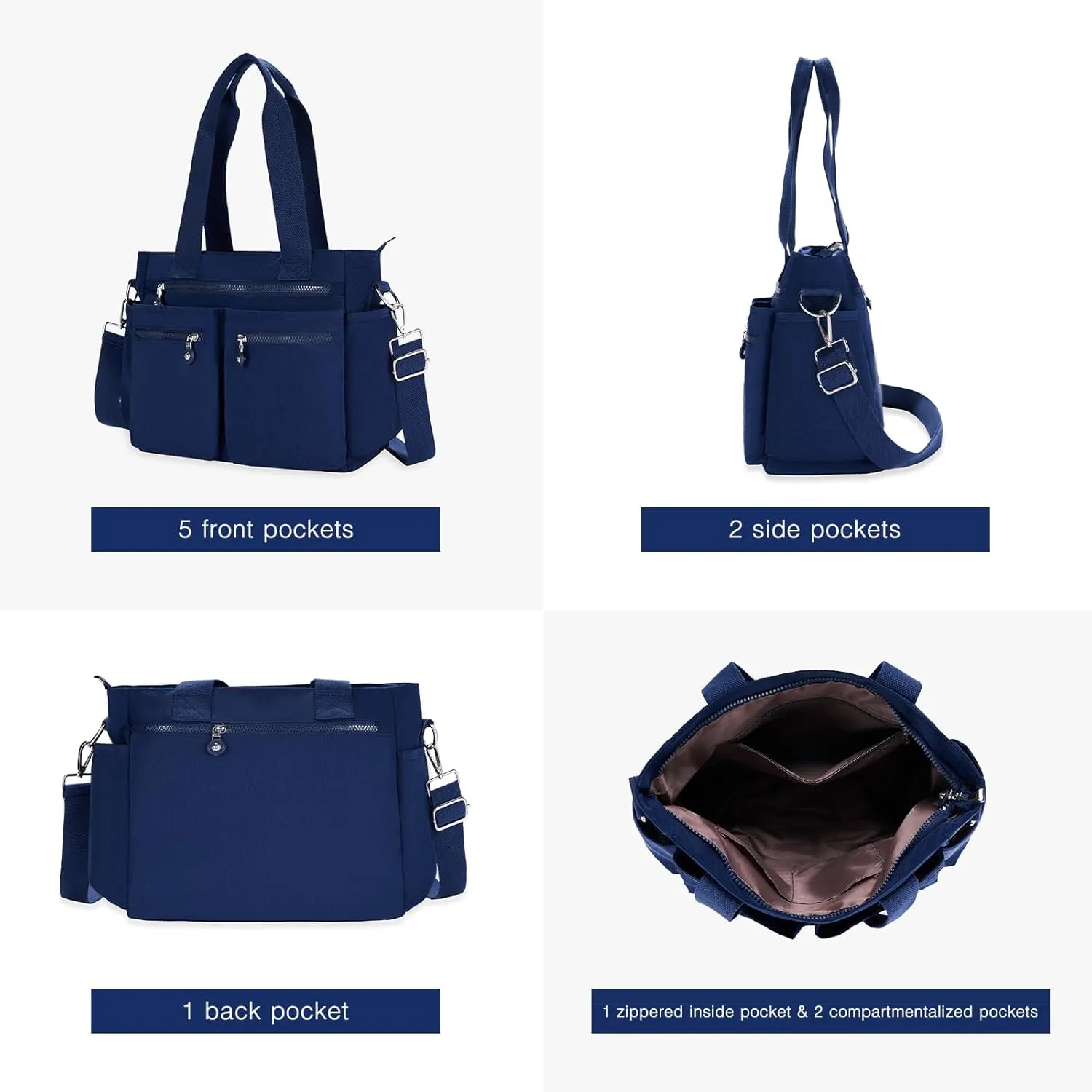 Tote Bag for Women Canvas Handbags for Woman Crossbody Bags with Multiple Pockets
