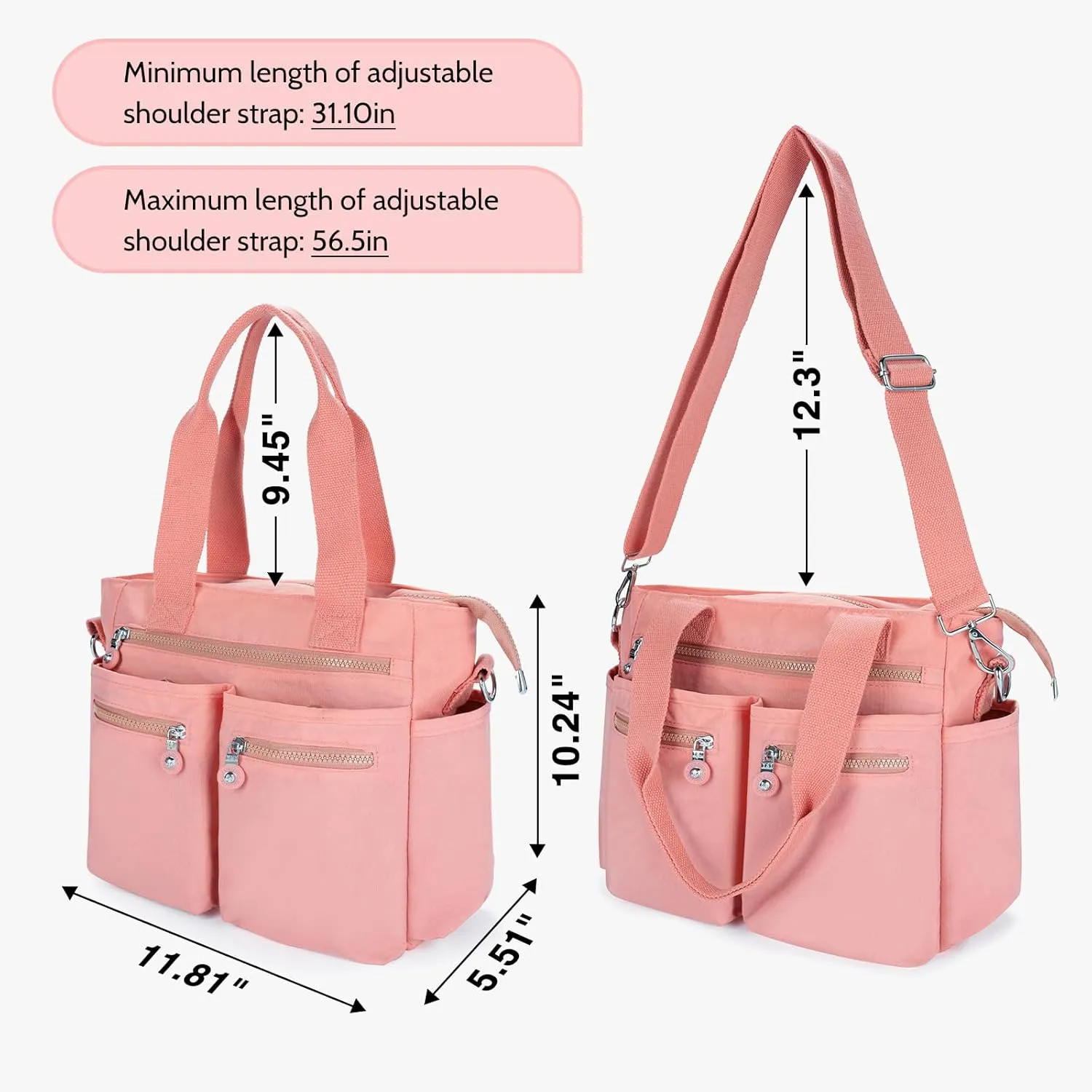 Tote Bag for Women Canvas Handbags for Woman Crossbody Bags with Multiple Pockets
