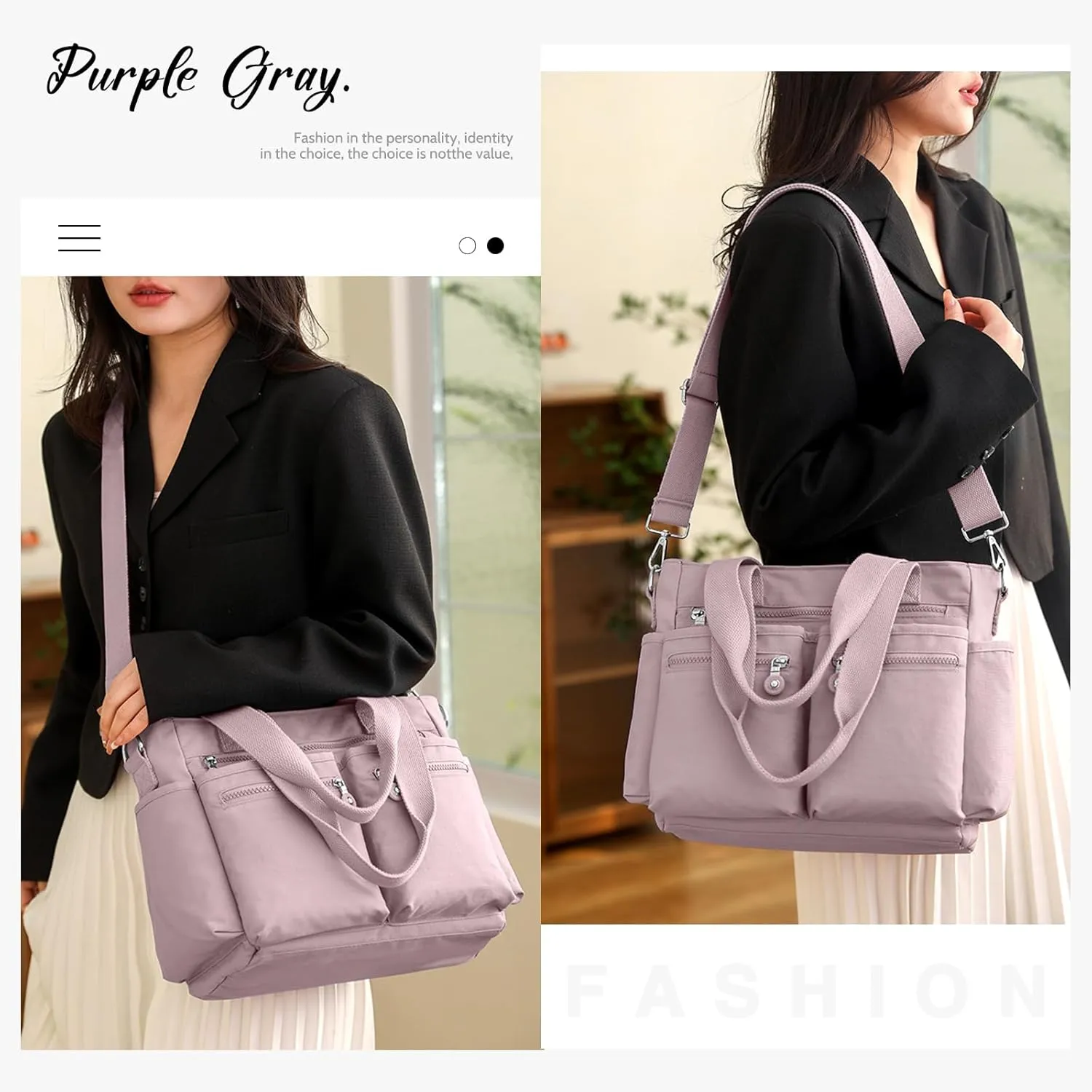 Tote Bag for Women Canvas Handbags for Woman Crossbody Bags with Multiple Pockets
