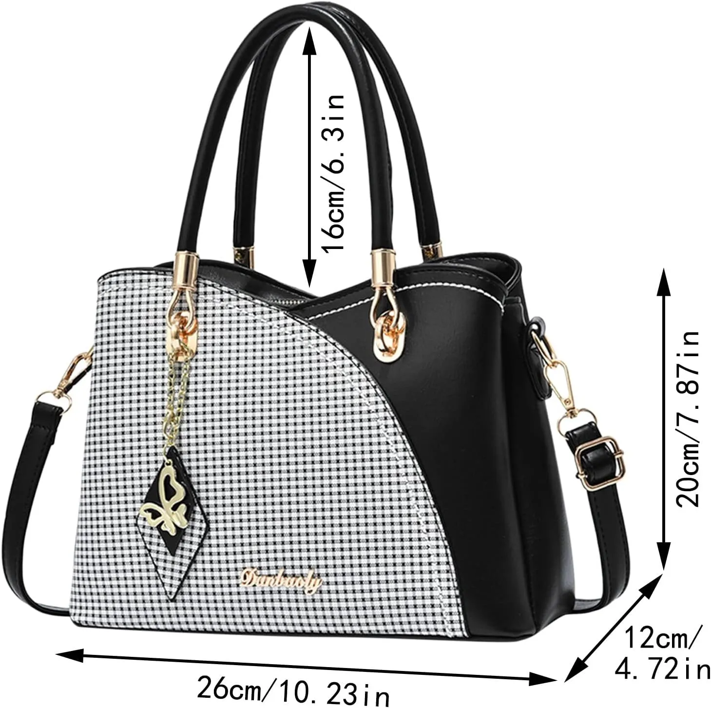 Tote Bag For Women Color Block Women Hobo Handbags Large Capacity Plaid Middle Shoulder Messenger Bag For Daily Work G