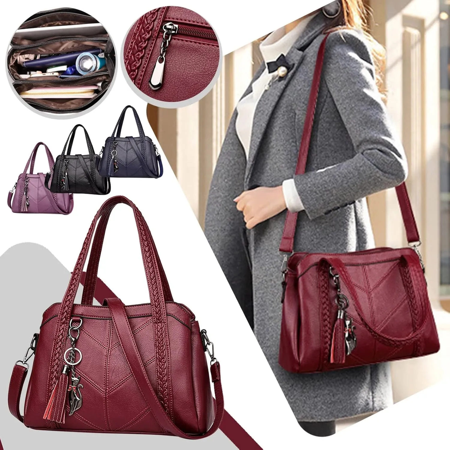 Tote Bag For Women Ladies Large Capacity Hobo Handbag Soft Leather Woman Messenger Bags Luxury Purses Crossbody Handbags i