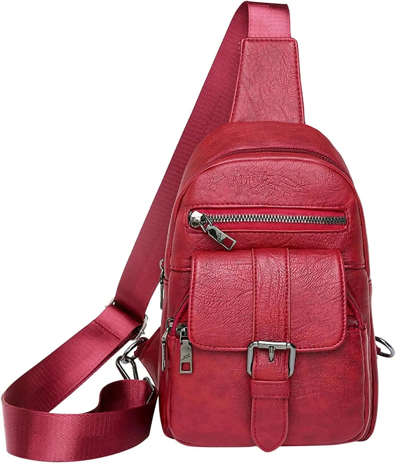 Tote Bag For Women Men Chest Bag Sling Bag Small Crossbody Pu Leather Satchel Day pack Fashion Shoulder Strap Bags J