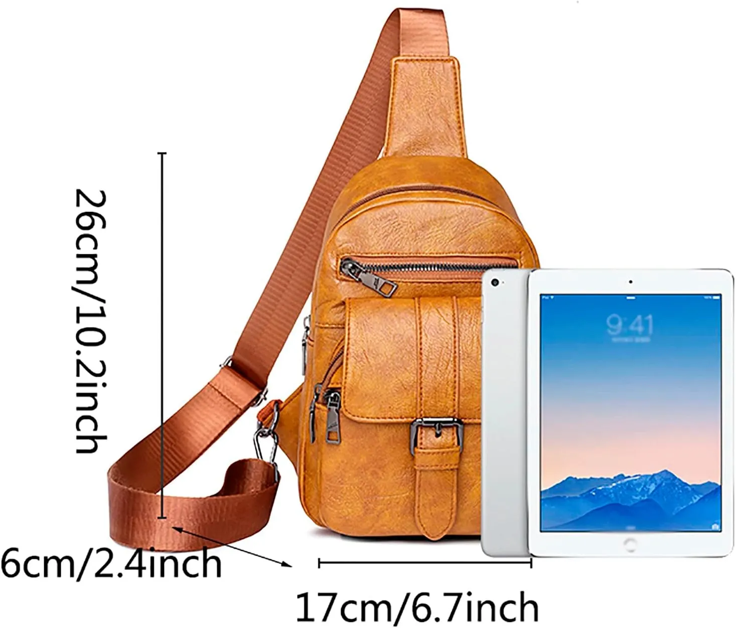 Tote Bag For Women Men Chest Bag Sling Bag Small Crossbody Pu Leather Satchel Day pack Fashion Shoulder Strap Bags J