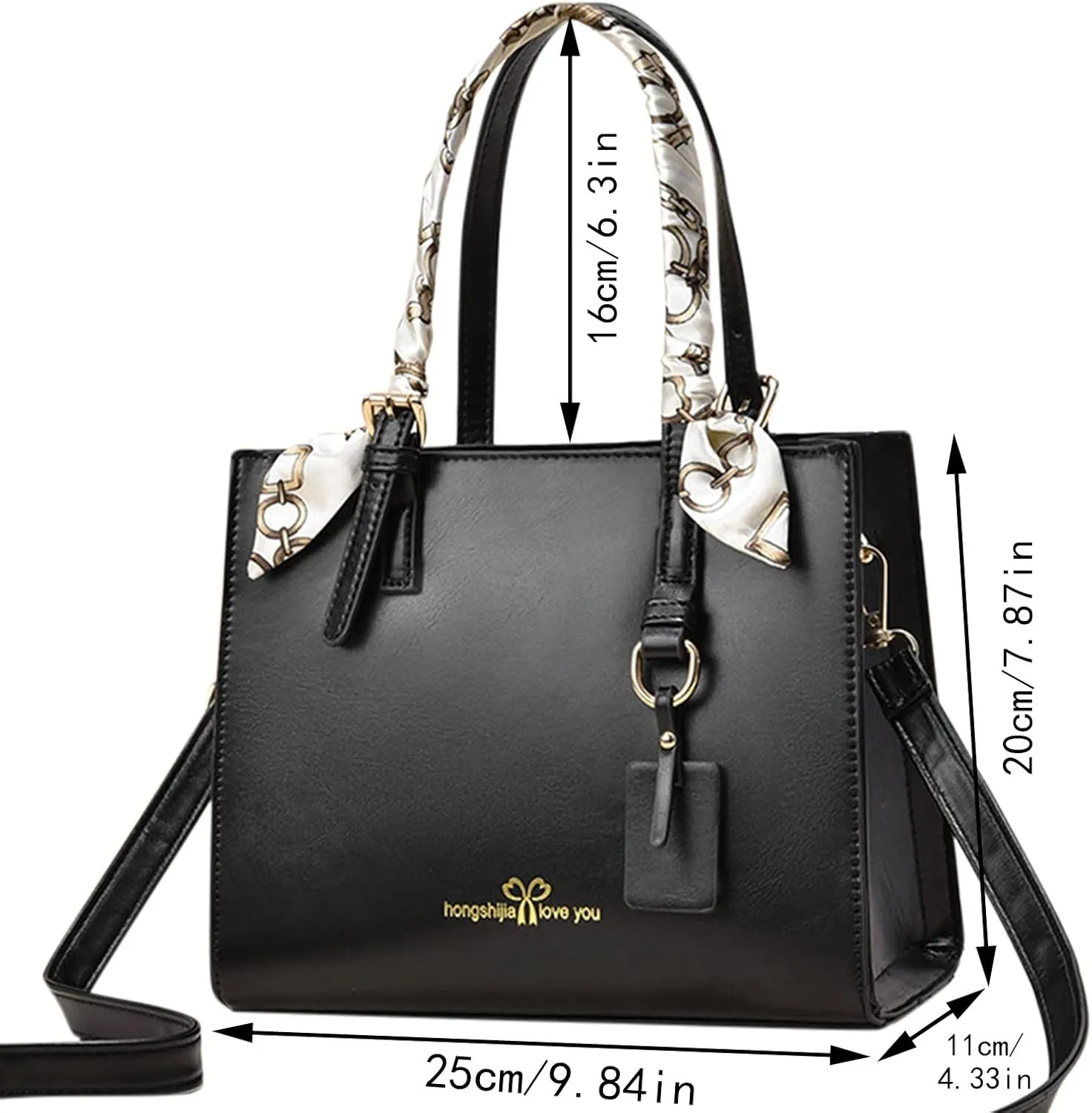 Tote Bag For Women Scarf Handle Handbags Ladies Purse Satchel Shoulder Bags Leather Bag For Mom Travel M