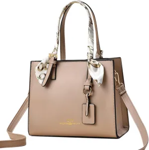 Tote Bag For Women Scarf Handle Handbags Ladies Purse Satchel Shoulder Bags Leather Bag For Mom Travel M
