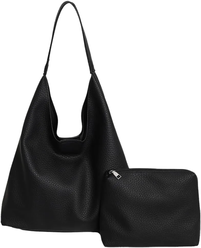Tote Bag for Women Slouchy Hobo Bags PU Leather Crescent Bag Handbag Trendy Dumpling Bag Work Bags