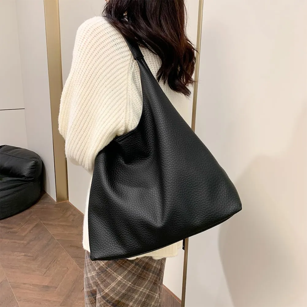Tote Bag for Women Slouchy Hobo Bags PU Leather Crescent Bag Handbag Trendy Dumpling Bag Work Bags
