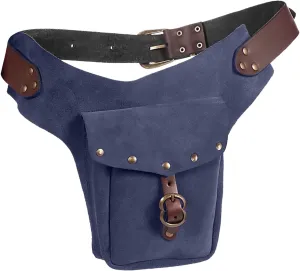 Tote Bag For Women Vintage Medieval Waist Pack Bag Leather Small Purse Leather Sporting Riding Hip Fanny Waist Cos Play F