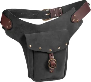Tote Bag For Women Vintage Medieval Waist Pack Bag Leather Small Purse Leather Sporting Riding Hip Fanny Waist Cos Play L