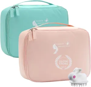 Travel Makeup Bag  Compact and Stylish Makeup Organizer for Travel, Perfect for Cosmetics and Beauty Essentials (Green)